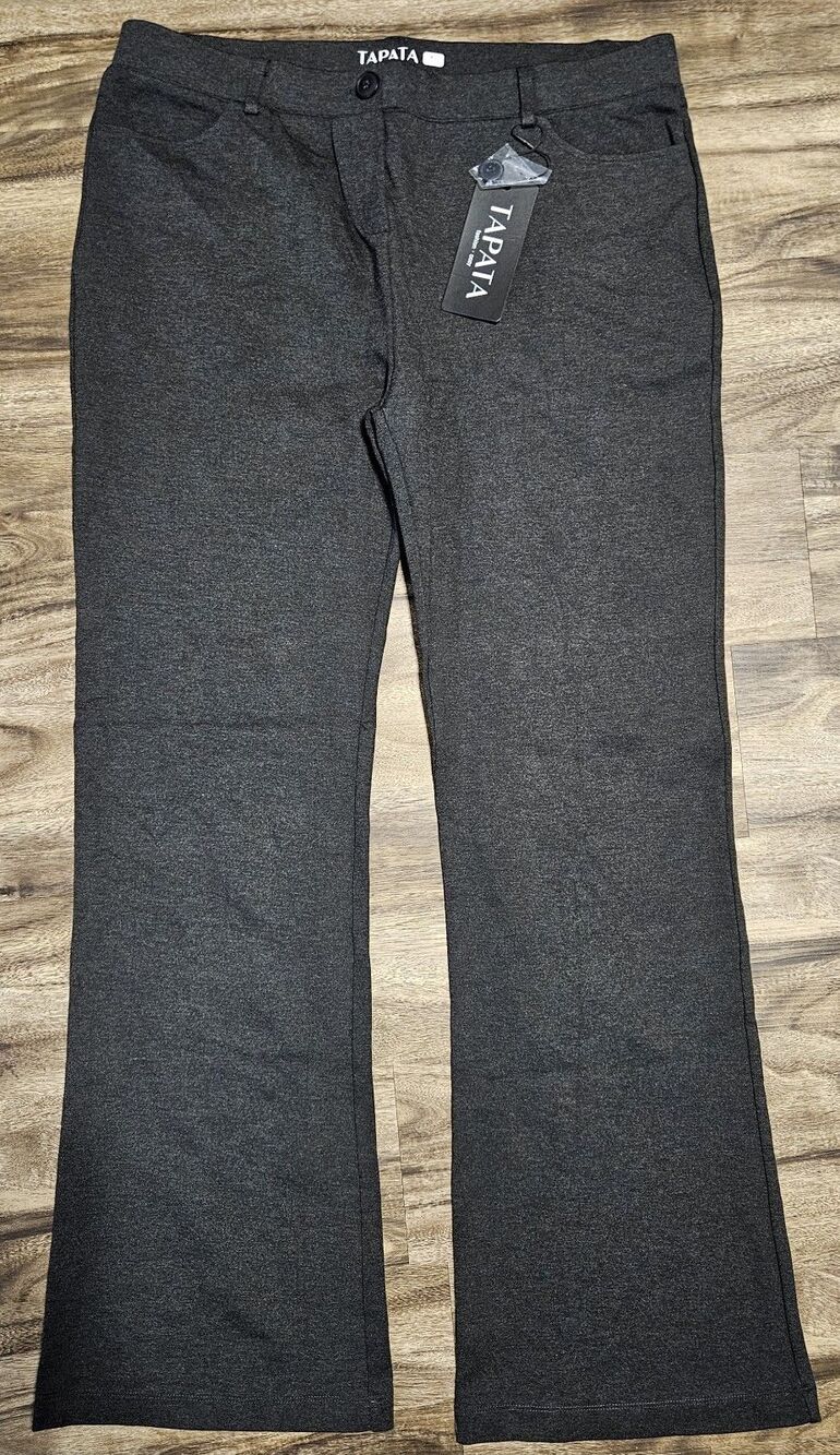 NWT Tapata Women's XL Soft Comfy Gray Pants Slacks Stretchy